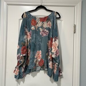 Jade by Johnny Was Claudine Floral Off-Shoulder Blouse